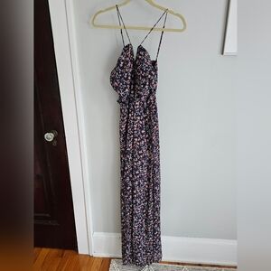 Gentle Fawn Floral Maxi Dress - Navy and Pink